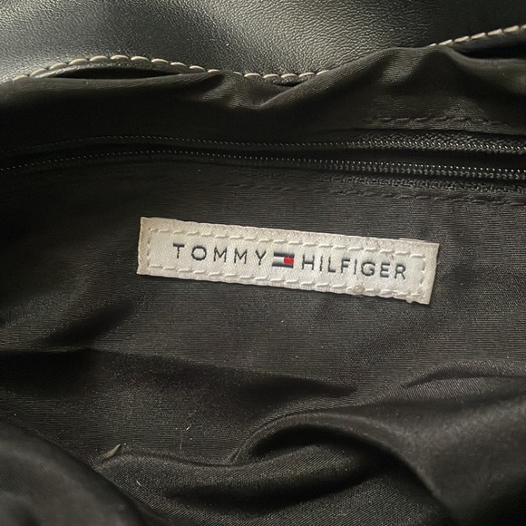 Vintage y2k Tommy Hilfiger purse black small handbag 2000s suede - Picture 4 of 10